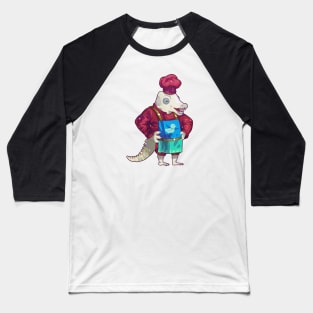 Cute Crocodile Chef Baseball T-Shirt